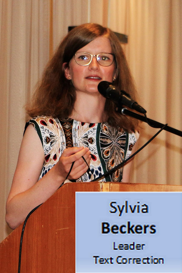 Text Correction - Leader Sylvia Beckers